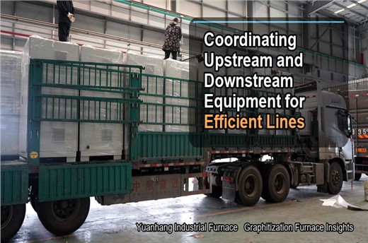 What are the components of a graphitization furnace that work in conjunction with upstream and downstream equipment, and how can an efficient producti