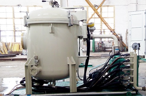 What is the principle of chemical reaction in the gas production stage of the experimental furnace?