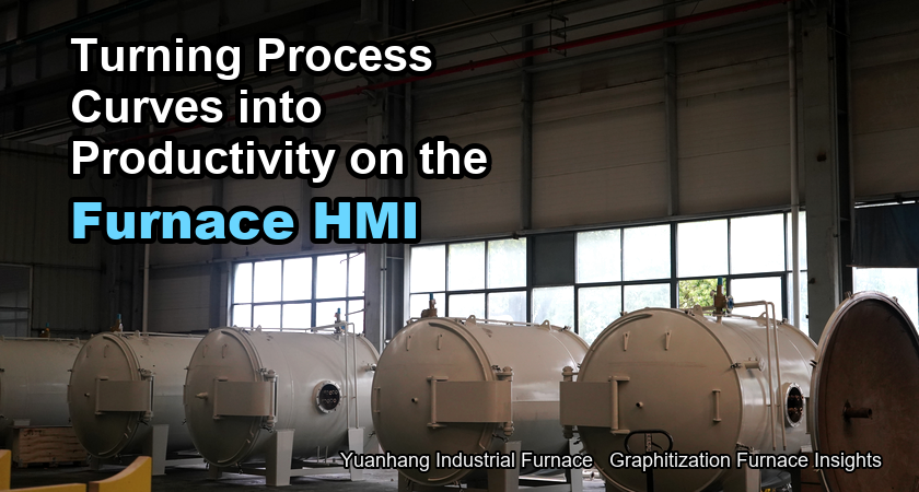 The curve analysis tool in the graphitization furnace operating interface transforms process data into productivity.