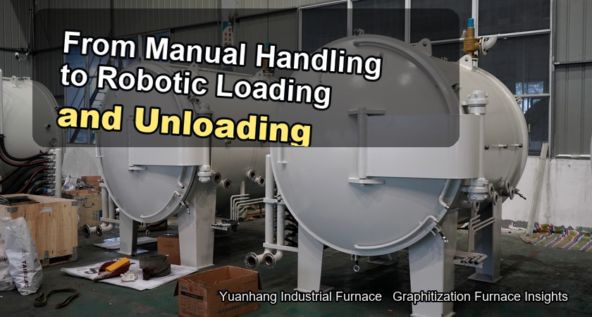 Are there any automated loading and unloading mechanisms for graphitization furnaces that can automatically load and unload materials from manual labo